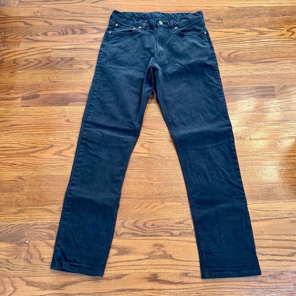 Buck Mason Maverick Slim Black 5 Pocket Jeans. Size 32.